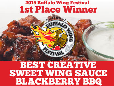 2015 Buffalo Wing Festival 1st Place Winner - Best Creative Sweet Wing Sauce Blackberry BBQ