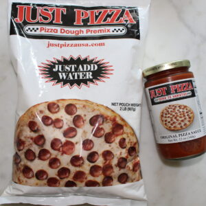 JUST PIZZA & Wing Co. Pizza Night Kit with dough premix and jarred pizza sauce in Buffalo, NY